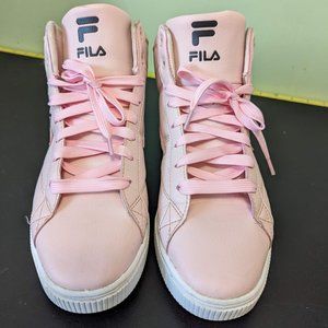 FILA women light pink high ankle sneakers Size 9 - Pre-owned